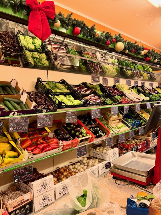 Vegetables at local grocery in Bergamo